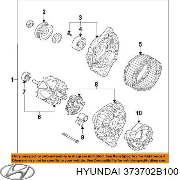 Реле генератора 373702B100 Hyundai/Kia