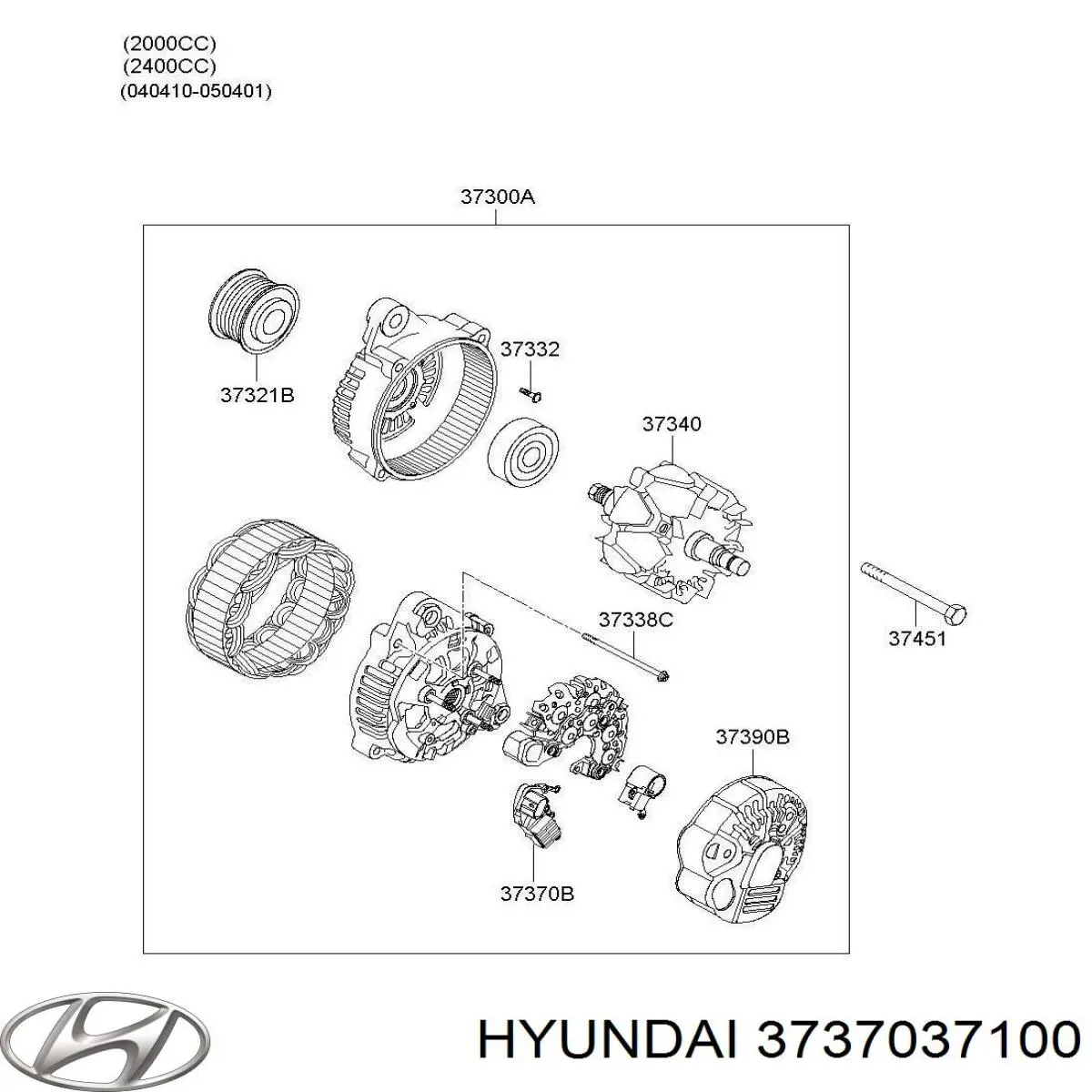 Купити 3737037100 Hyundai/Kia Генератор