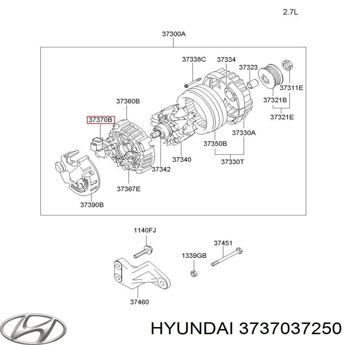 3737037250 Hyundai/Kia генератор