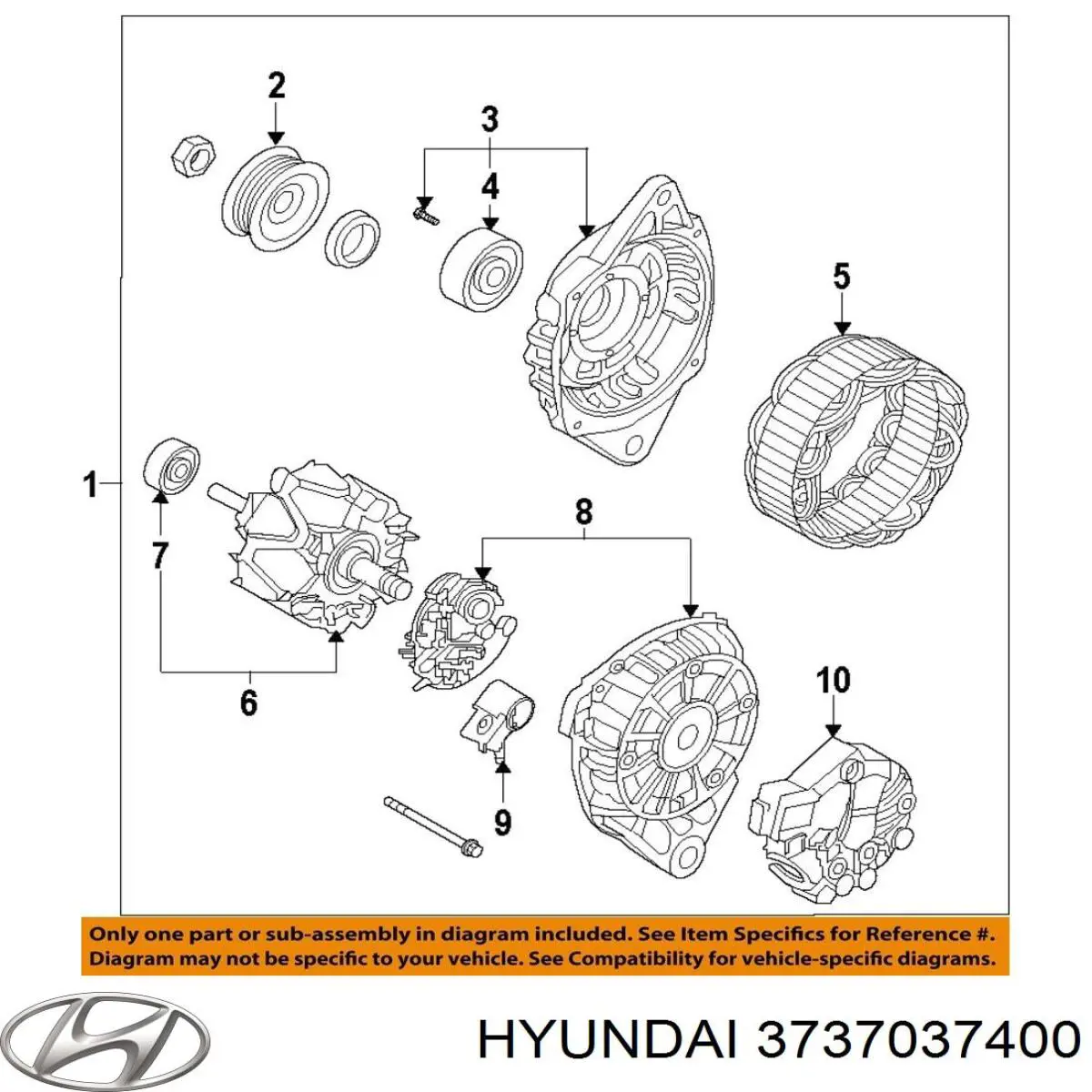 3737037400 Hyundai/Kia реле-регулятор генератора, (реле зарядки)