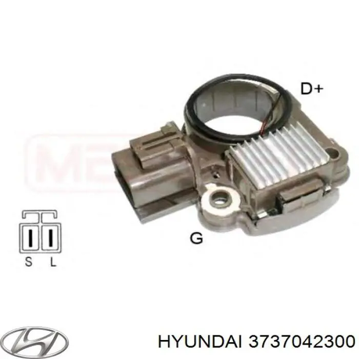 3737042300 Hyundai/Kia реле-регулятор генератора, (реле зарядки)