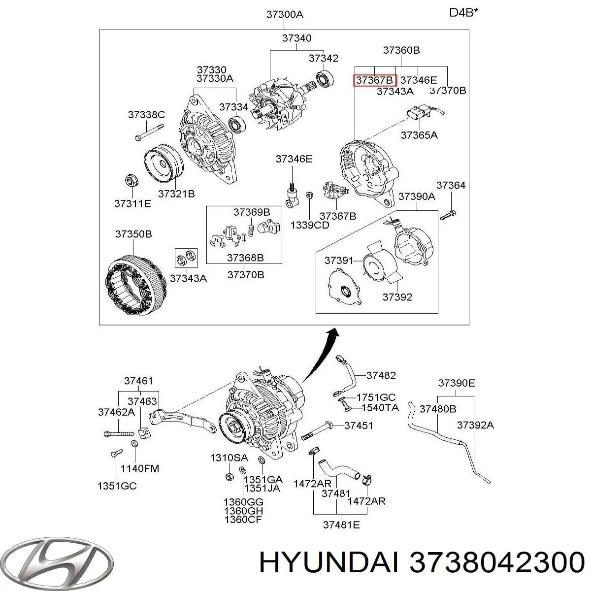 Діодний міст 3738042300 Hyundai/Kia