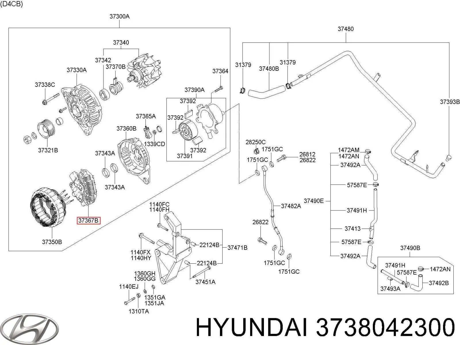 Купити 3738042300 Hyundai/Kia Діодний міст