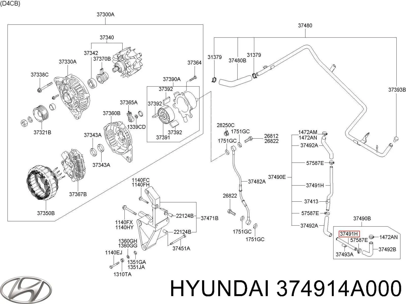  Hyundai/Kia 374914A000 ціна, від 13.04 USD