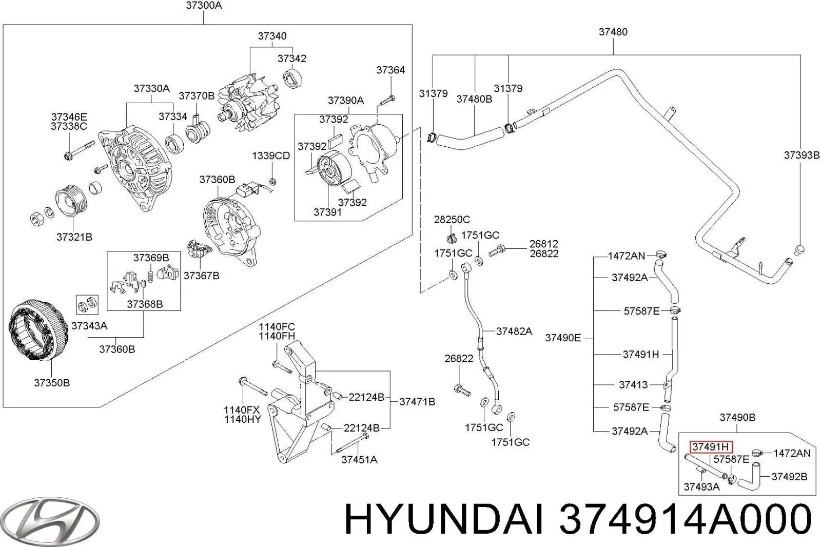  374914A000 Hyundai/Kia