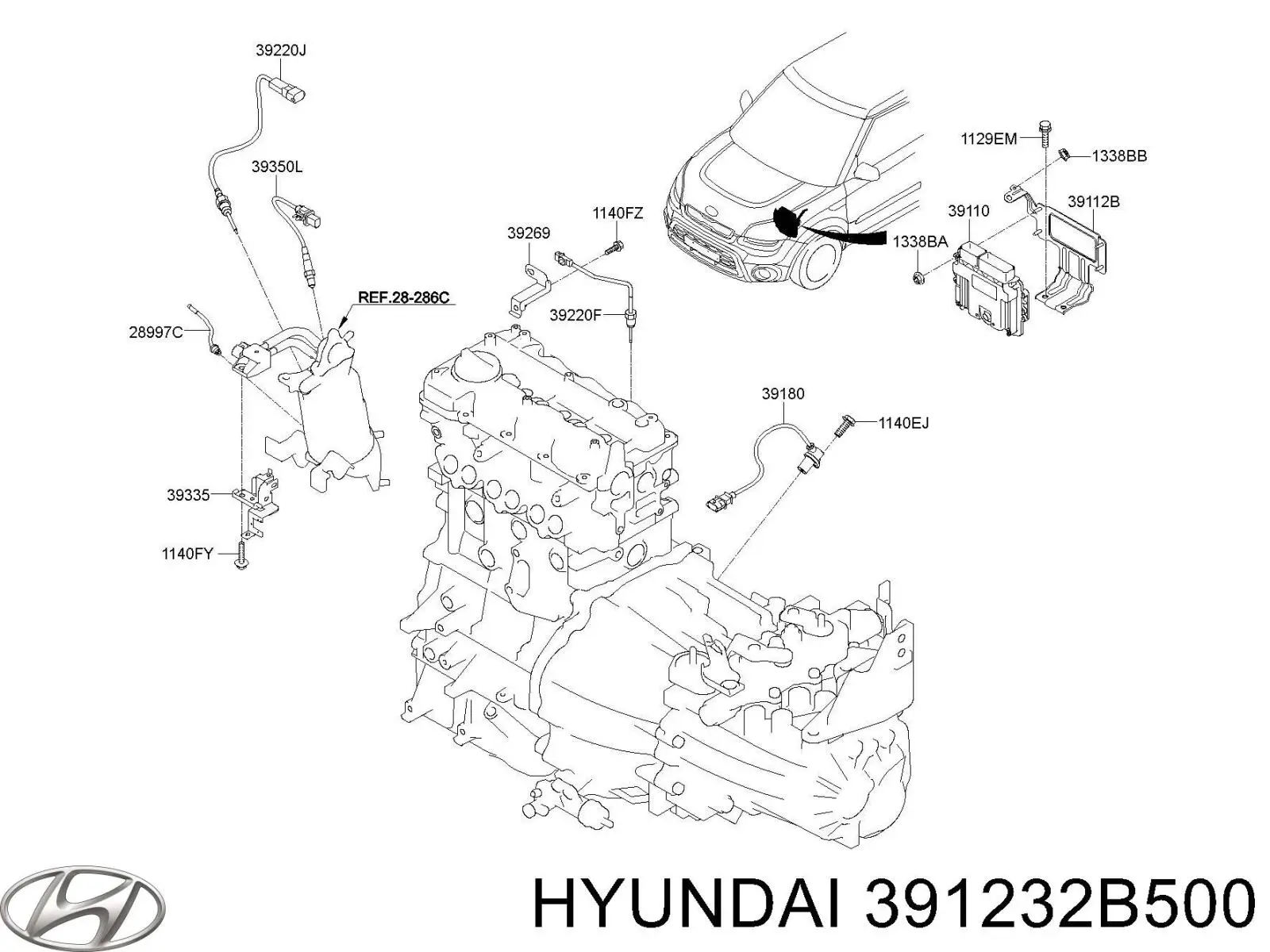 Купити 391232B500 Hyundai/Kia 