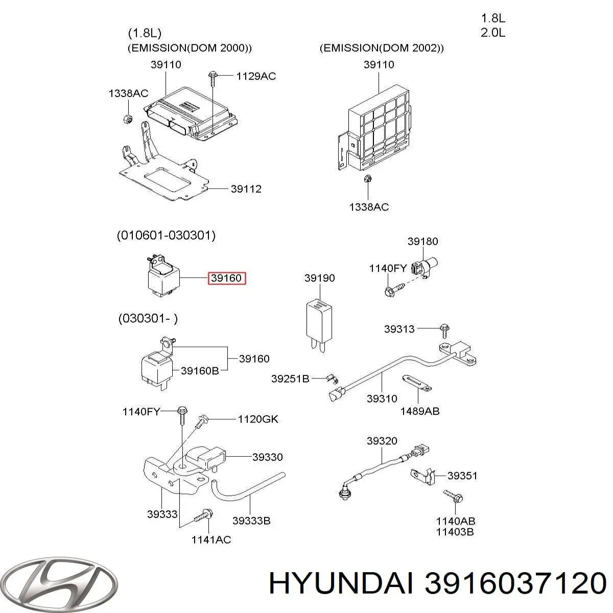3916037100 Hyundai/Kia 