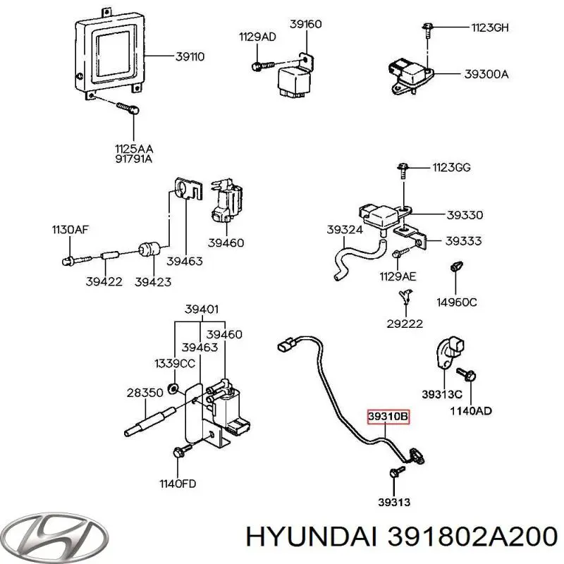 Датчик колінвала 391802A200 Hyundai/Kia