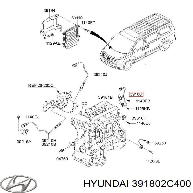 Датчик обертів колінвалу Hyundai/Kia 391802C400 ціна, від 49.17 USD