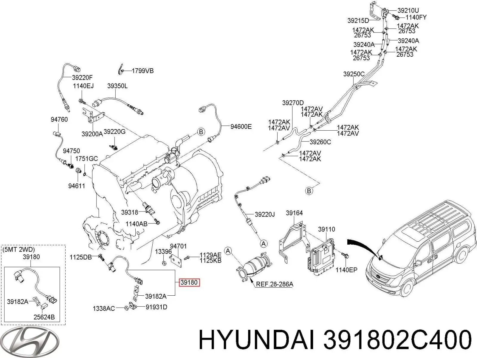  Датчик коленвала Hyundai H-1 STAREX 