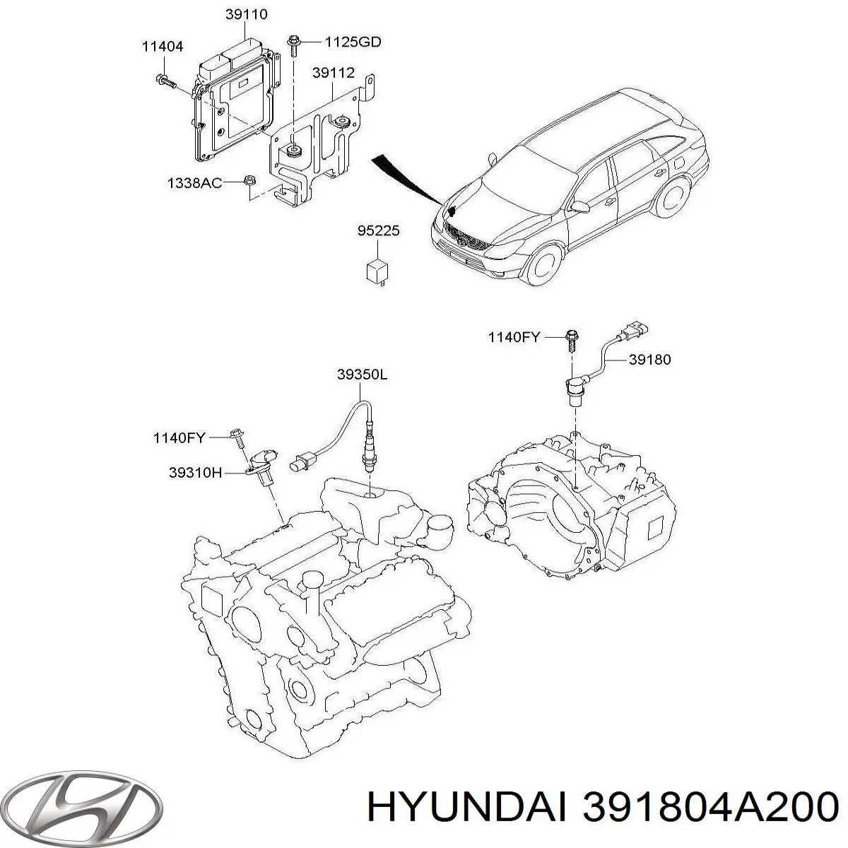 Купити 391804A200 Hyundai/Kia Датчик положення (оборотів) коленвалу