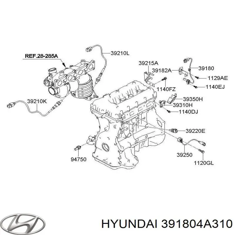 Купити 391804A310 Hyundai/Kia Датчик положення (оборотів) коленвалу