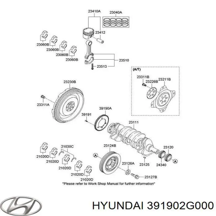 391902G000 Hyundai/Kia Зубчастий вінець датчика положення колінвала