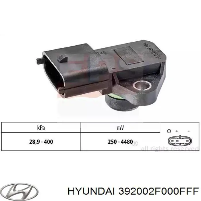 Купити 392002F000FFF Hyundai/Kia Датчик абсолютного тиску