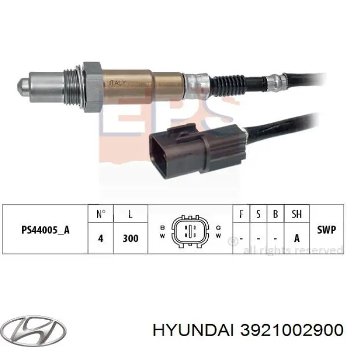 3921002900 Hyundai/Kia Лямбдазонд, датчик кисню до каталізатора