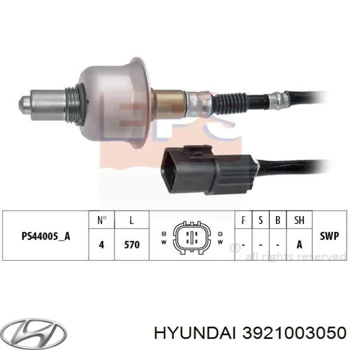 Лямбдазонд, датчик кисню до каталізатора Hyundai/Kia 3921003050 ціна, від 49.89 USD