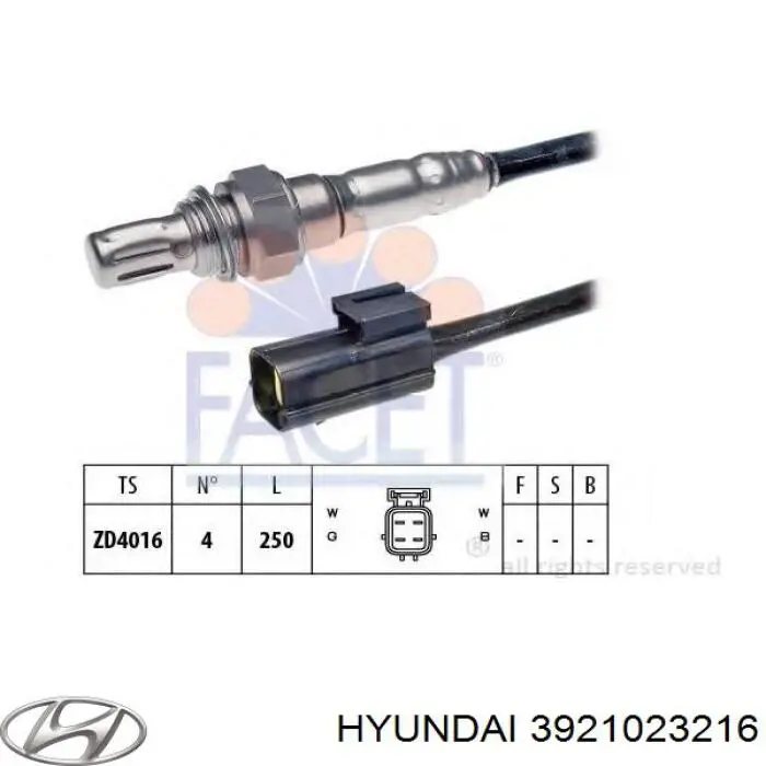 Лямбдазонд, датчик кисню 3921023216 Hyundai/Kia