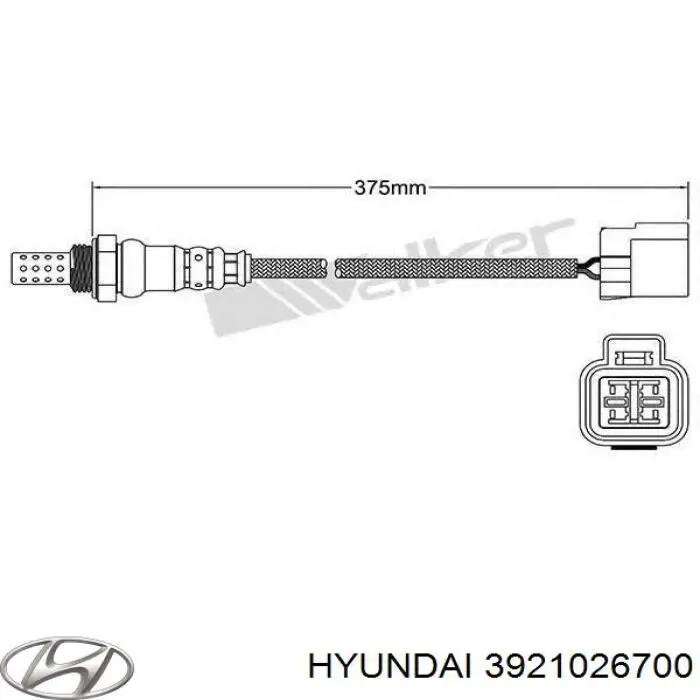 Лямбда-зонд, датчик кисню після каталізатора Hyundai Matrix (FC) (Хендай Матрікс)