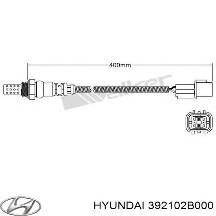 Лямбдазонд, датчик кисню до каталізатора 392102B000 Hyundai/Kia
