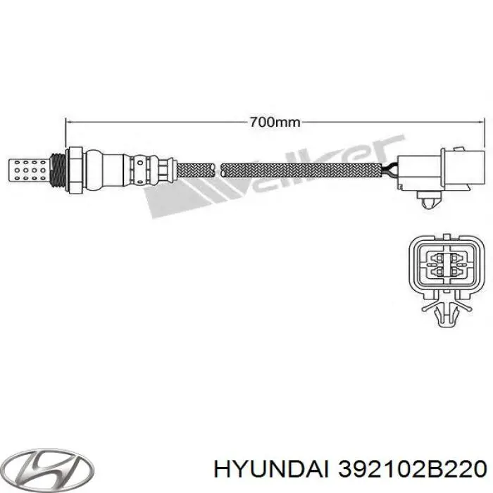 Купити 392102B220 Hyundai/Kia Лямбда-зонд, датчик кисню після каталізатора