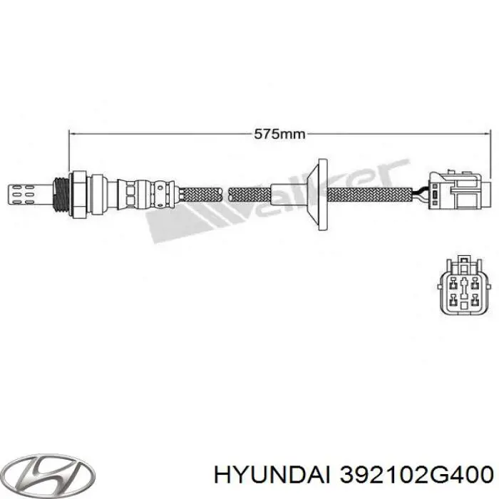 Лямбда-зонд, датчик кисню після каталізатора 392102G400 Hyundai/Kia