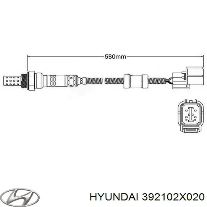 Купити 392102X020 Hyundai/Kia Лямбдазонд, датчик кисню до каталізатора