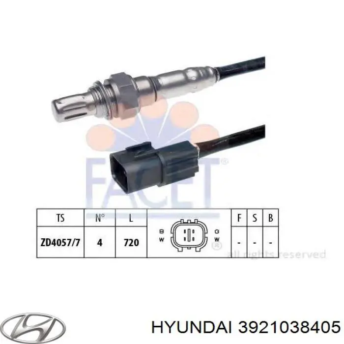 3921038405 Hyundai/Kia лямбдазонд, датчик кисню