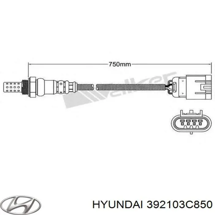 Лямбдазонд, датчик кисню до каталізатора 392103C850 Hyundai/Kia