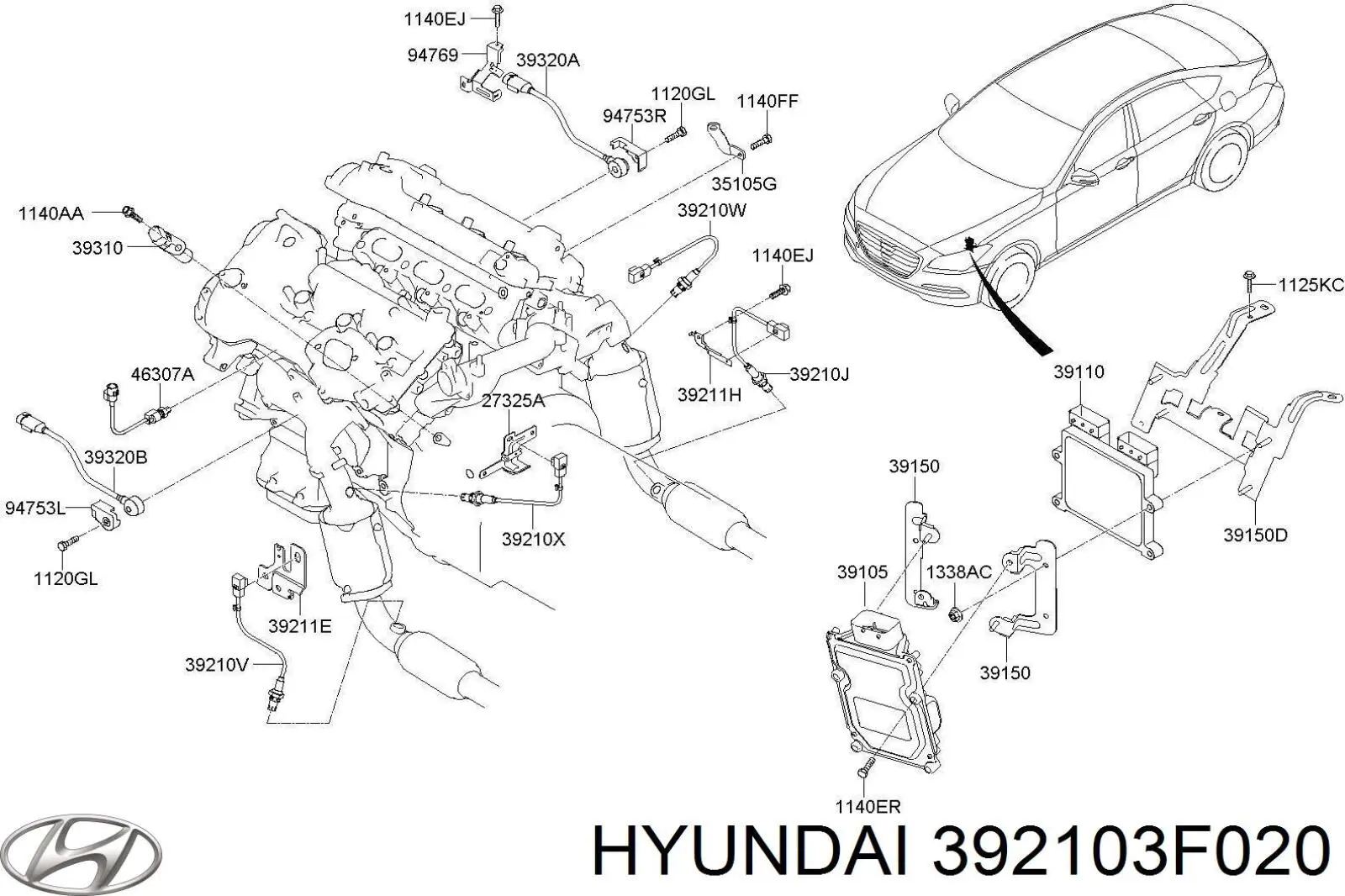  392103F020 Hyundai/Kia