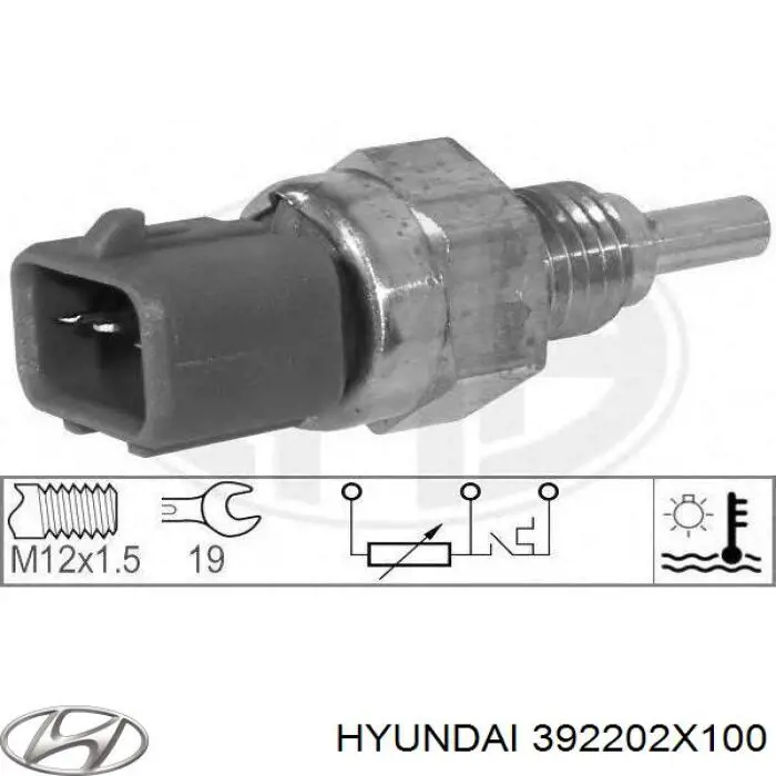 Купити 392202X100 Hyundai/Kia Датчик температури охолоджуючої рідини