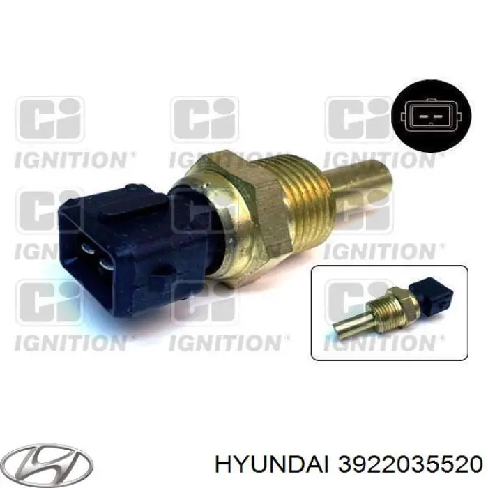 Термодатчик охолоджуючої рідини Hyundai/Kia 3922035520 ціна, від 5.55 USD