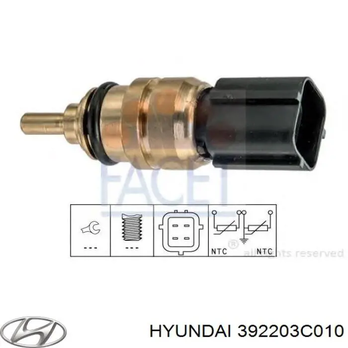 392203C010 Hyundai/Kia датчик температури охолоджуючої рідини
