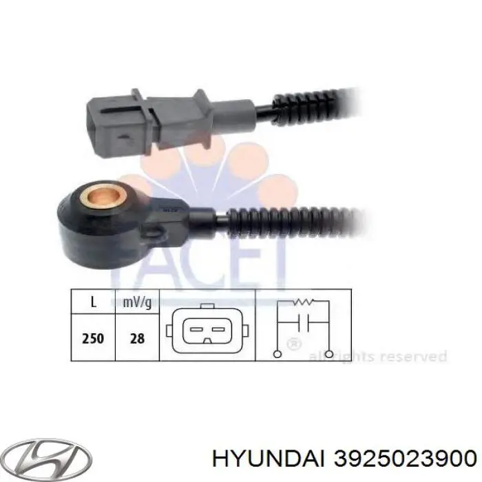 3925023900 Hyundai/Kia датчик детонації