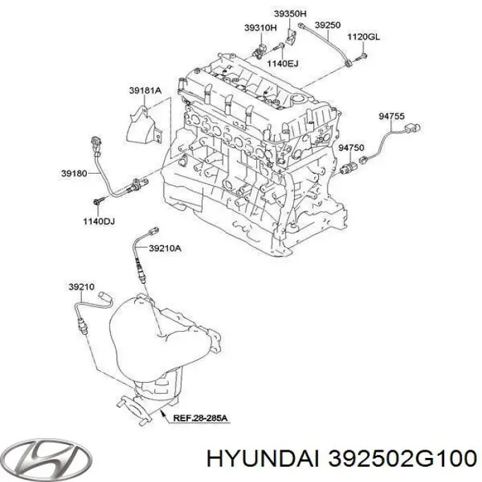 Датчик детонації Hyundai Sonata (YF) (Хендай Соната)