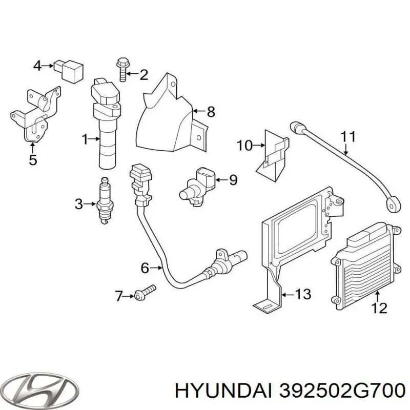 392502G700 Hyundai/Kia Датчик детонації