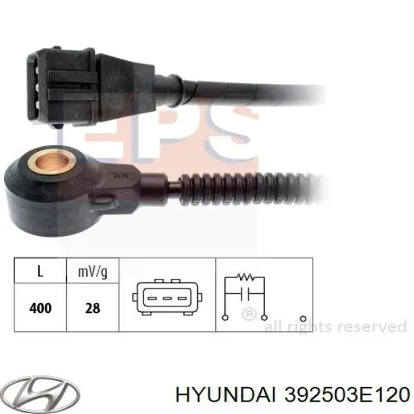 Купити 392503E120 KAP Датчик детонації