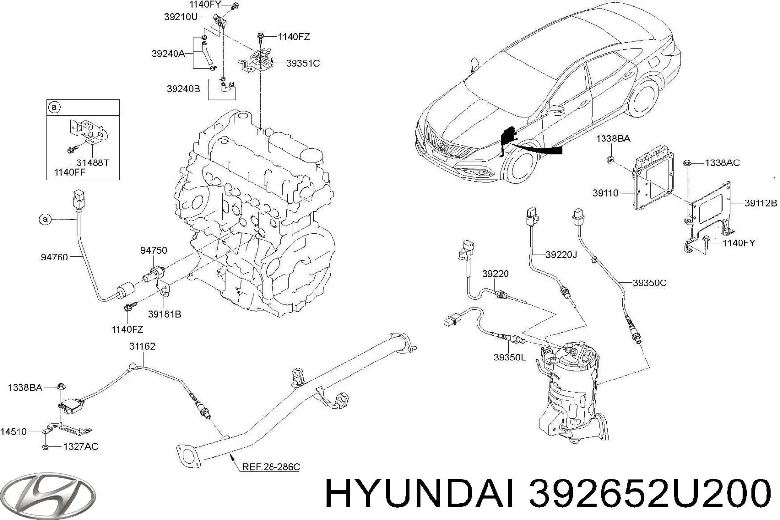 392652U200 Hyundai/Kia Датчик оксидів азоту NOX