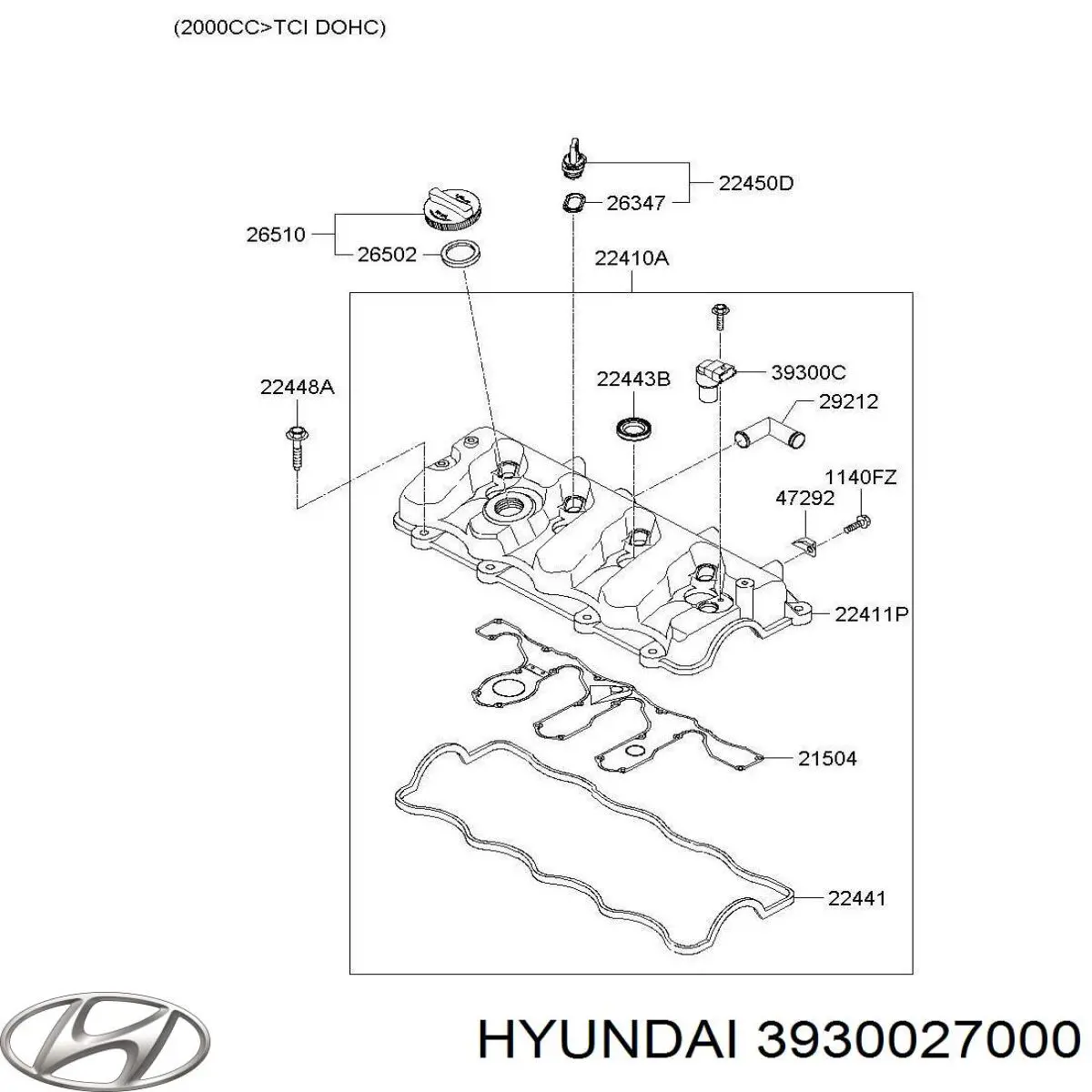 3930027000 Hyundai/Kia датчик положення розподільного