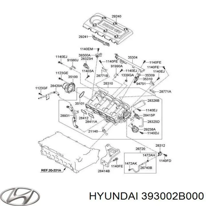 МАП Сенсор 393002B000 Hyundai/Kia