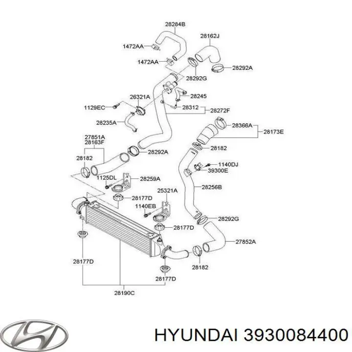 Купити 3930084400 Hyundai/Kia Датчик тиску наддуву (датчик нагнітання повітря в турбіну)