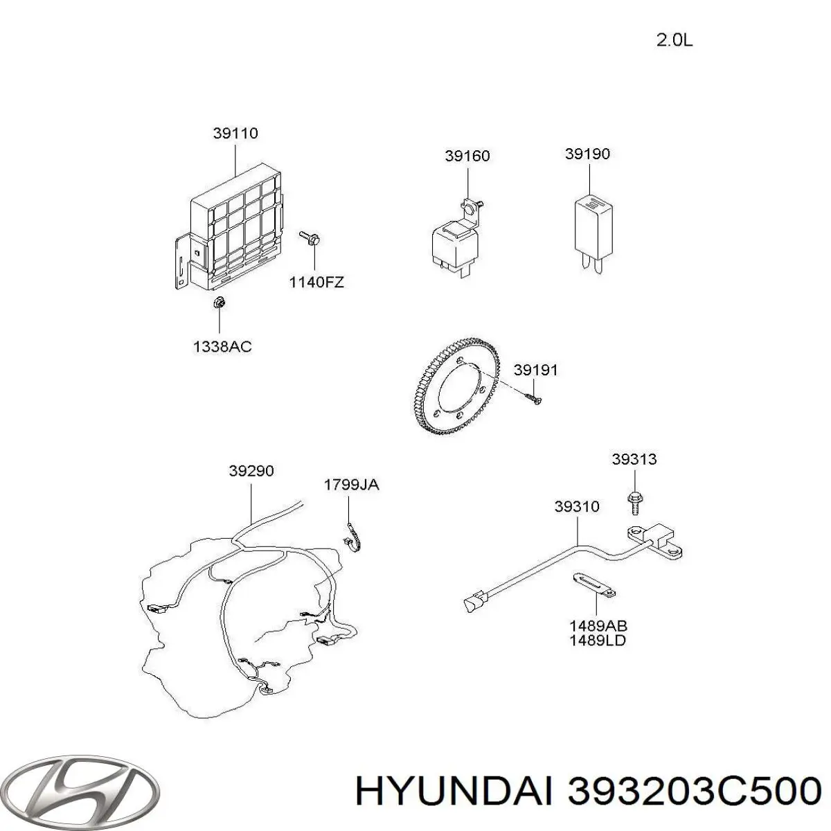 393203C500 Hyundai/Kia Датчик детонації