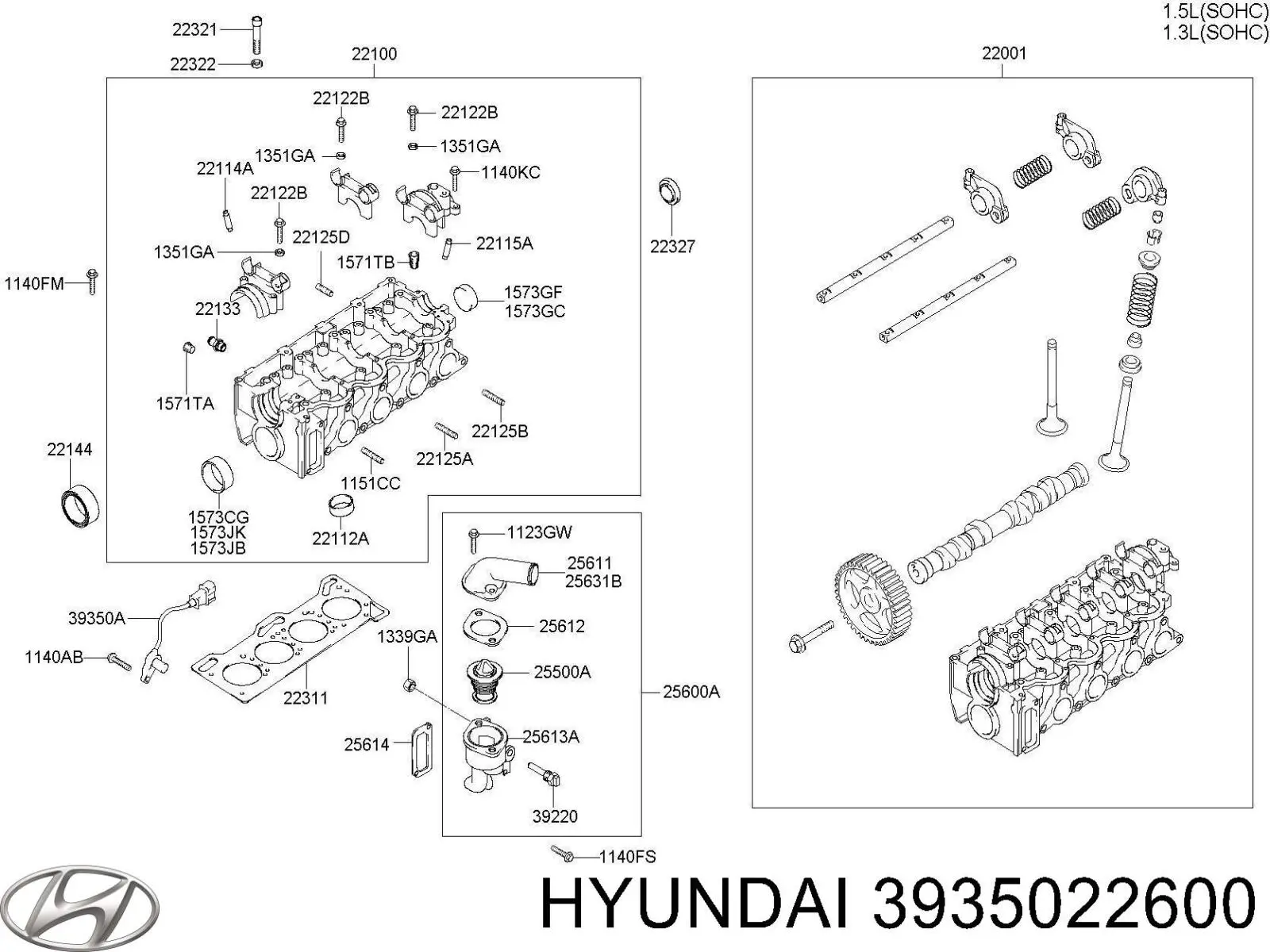 Датчик положення распредвалу Hyundai/Kia 3935022600