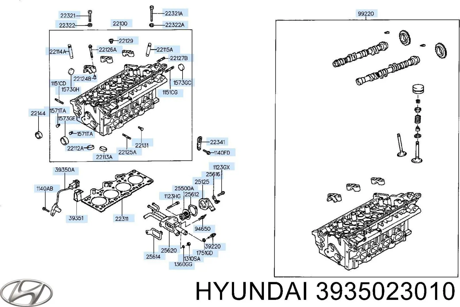 Датчик распредвалу 3935023010 Hyundai/Kia