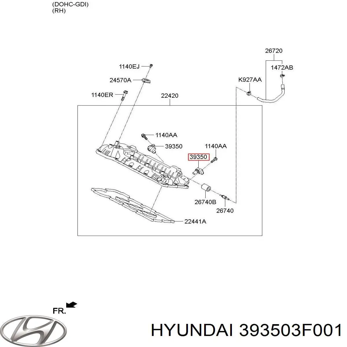  Hyundai/Kia 393503F001 ціна, від 56.56 USD