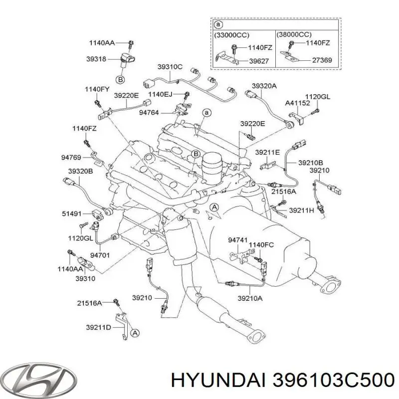  Hyundai/Kia 396103C500 ціна, від 19.02 USD