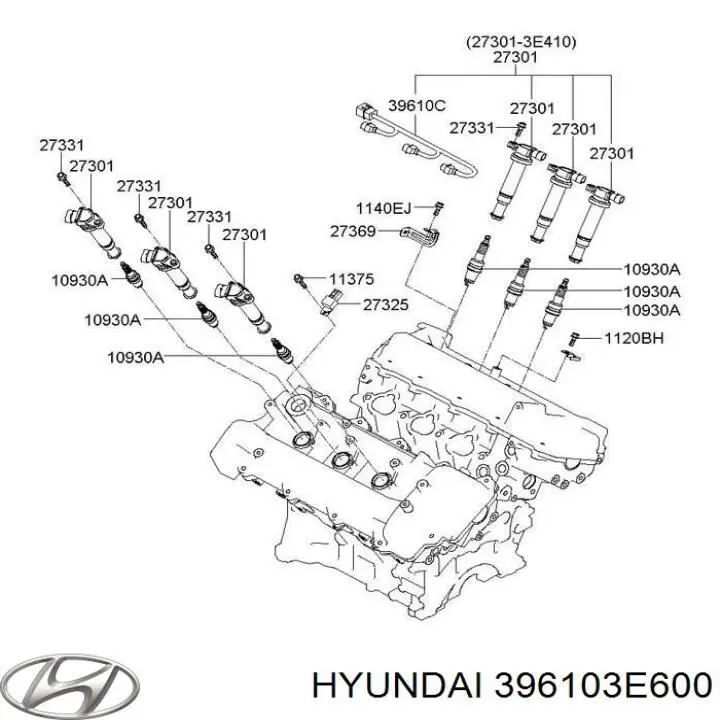  Hyundai/Kia 396103E600 ціна, від 53.46 USD