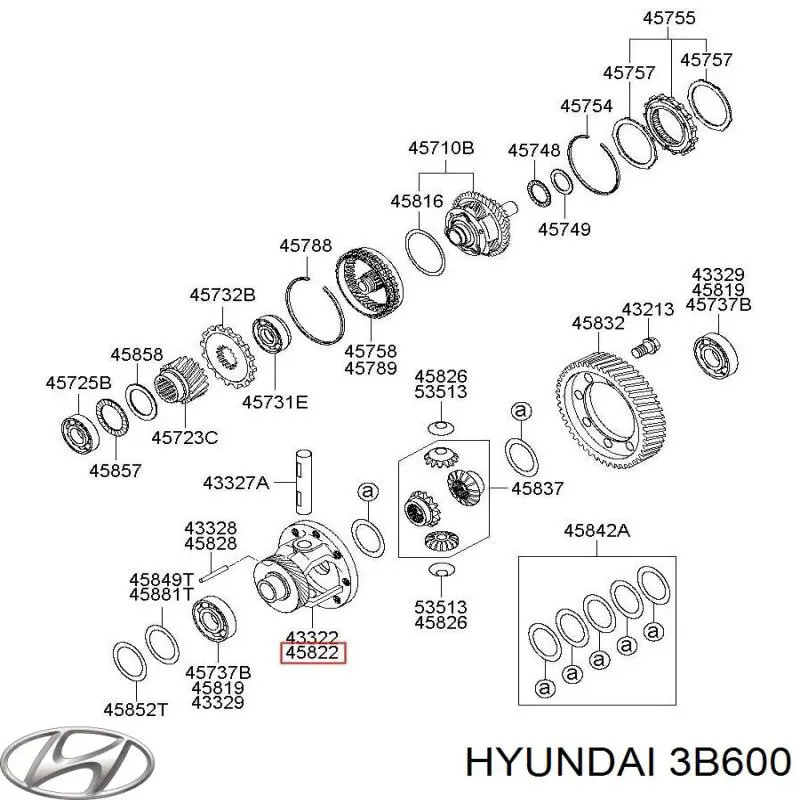  Hyundai/Kia 3B600 ціна, від 253.33 USD