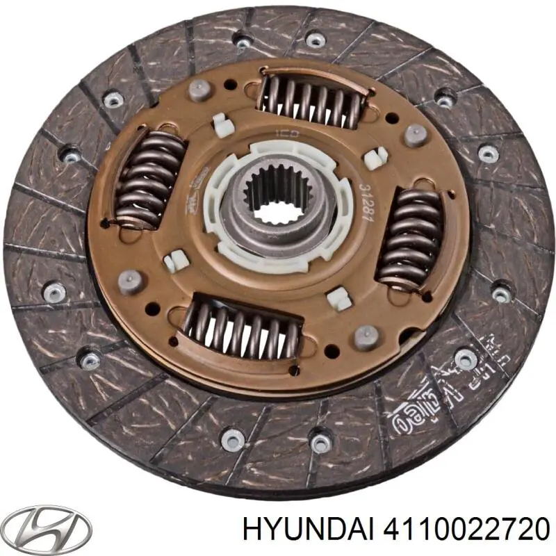 Диск зчеплення ведений Hyundai Getz 