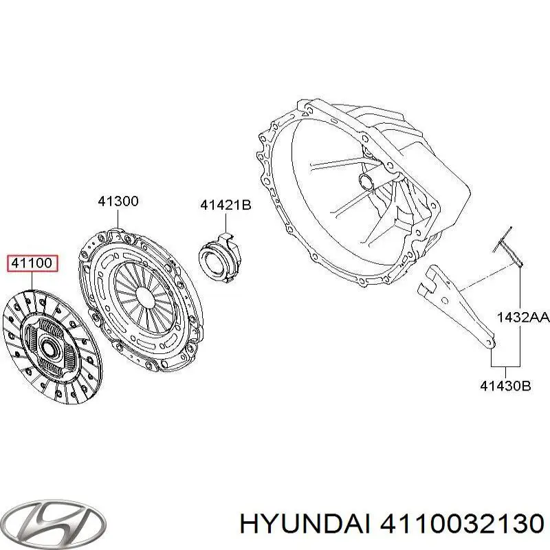 Зчеплення Hyundai/Kia 4110032130 ціна, від 205.19 USD