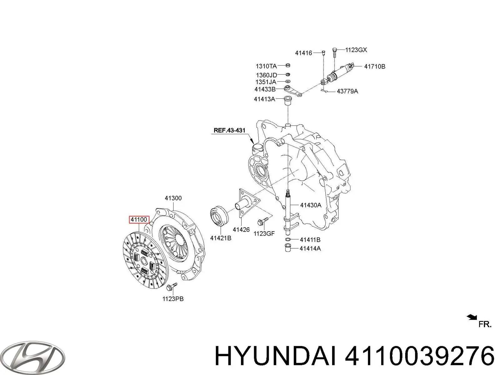 Диск зчеплення 4110039276 Hyundai/Kia